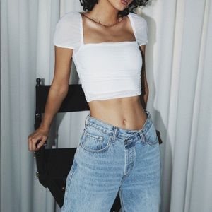 Princess polly white mesh top